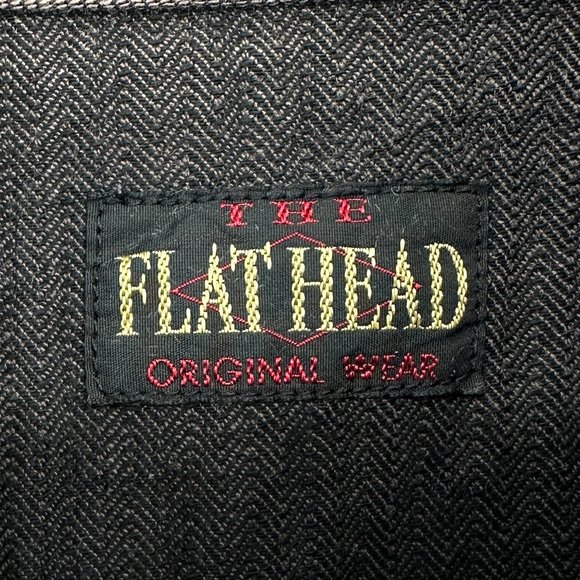 The Flat Head Brown Ribbed Denim Snap Button Western Shirt Overshirt sz 38 - Picture 4 of 8